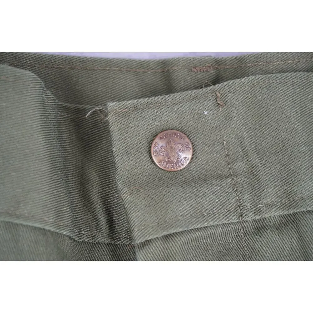 Vintage Boy Scouts of America BSA Olive Green Cargo Pants Approx 28x28